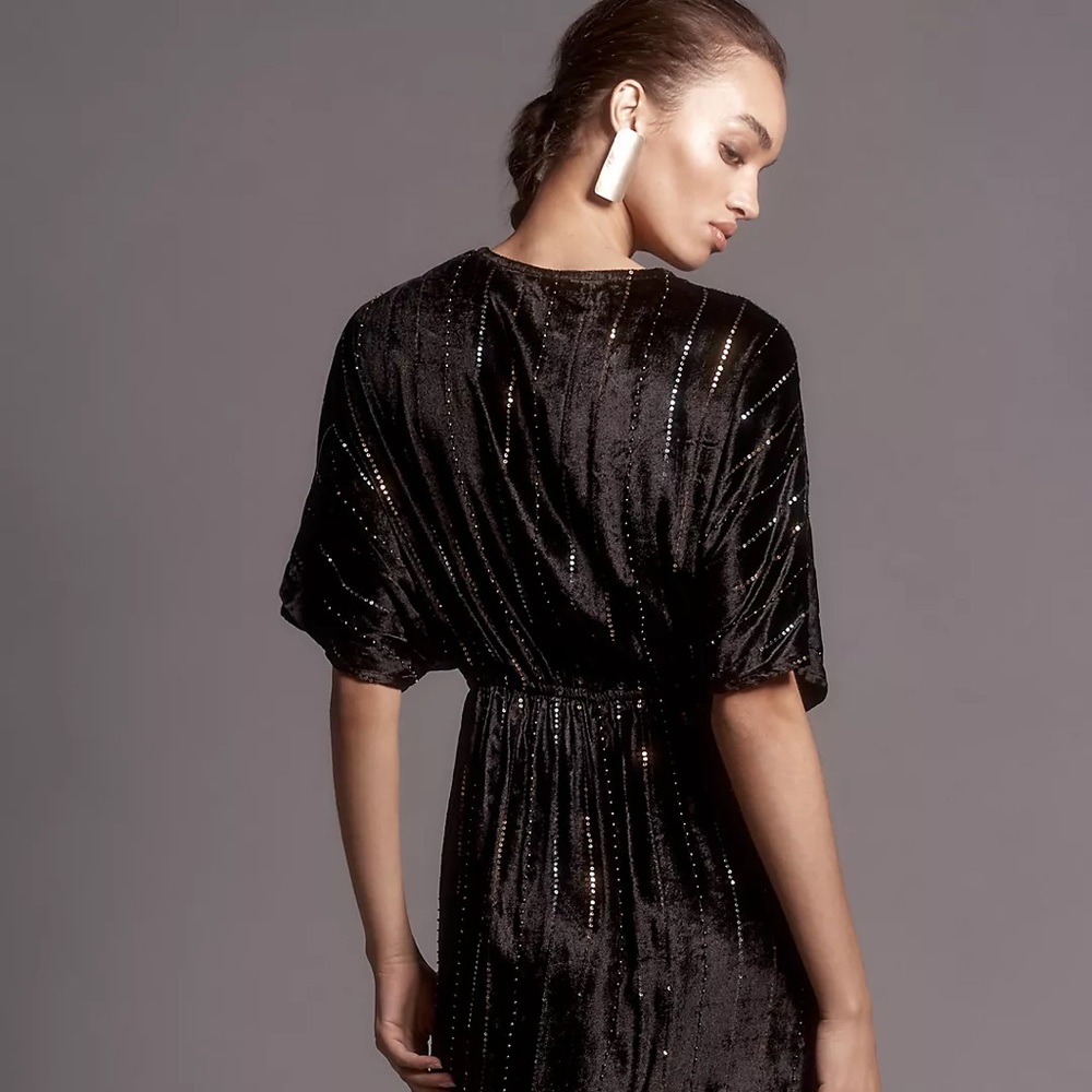 Anthropologie X Bl-NK The Tatiana Kaftan Velvet Edition  One Size Fits All